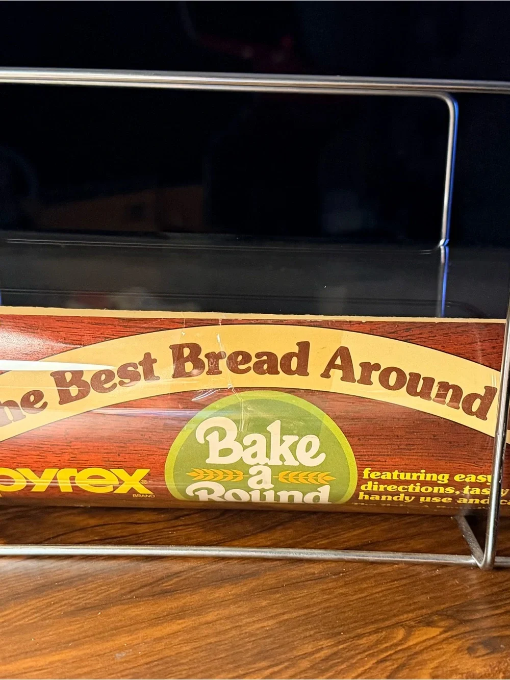 Vintage Pyrex Bake-A-Round glass bread tube (Model 990)